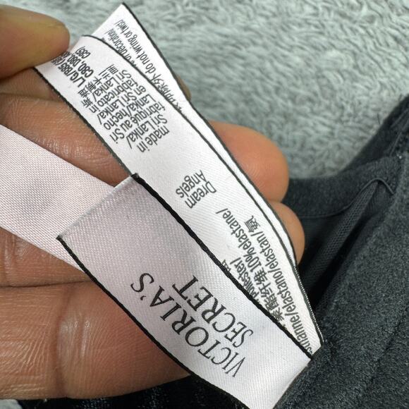 Victoria's Secret Lace & Velvet Cap-Sleeve Corset Top Black L Dream Angels - Picture 4 of 8